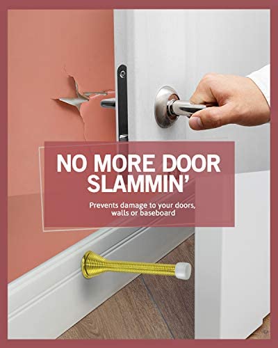 JD Jack N'Drill Jack N Drill 11-Pack Spring Door Stop 3 -inch Heavy Duty and Flexible Door Stops for Bottom of Doors for Home or Office, Easy to Install and 100% Child and Pet-Friendly - Image 3